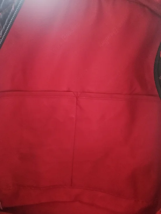 Vera Bradley Quilted Floral Backpack - Red and Black - Picture 7 of 12